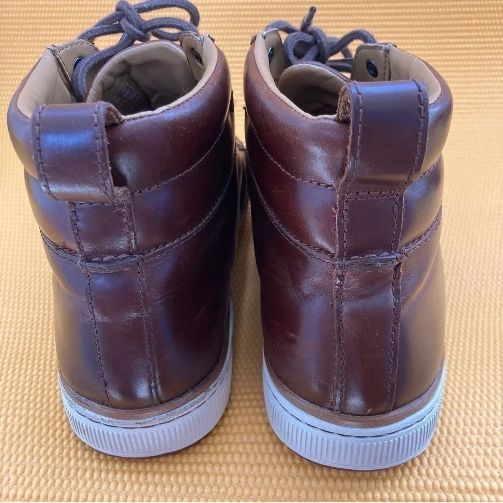 Clarks Norsen Mid Boot w/Faux-Fur Lining, Dk Brown , Leather, Sz 11.5